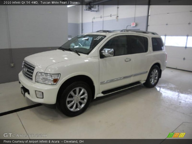 Tuscan White Pearl / Stone 2010 Infiniti QX 56 4WD