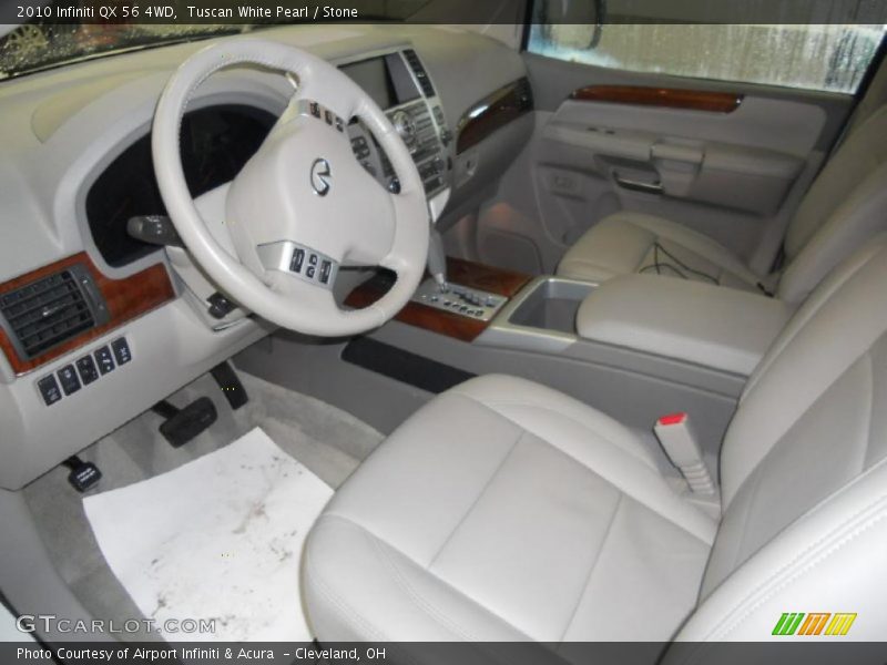 Tuscan White Pearl / Stone 2010 Infiniti QX 56 4WD