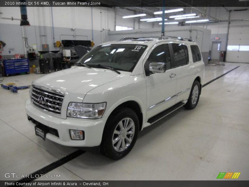 Tuscan White Pearl / Stone 2010 Infiniti QX 56 4WD