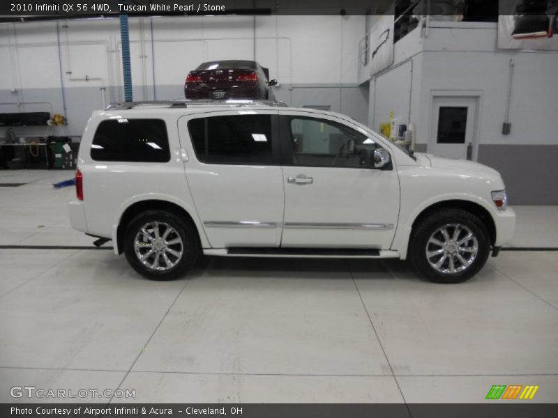 Tuscan White Pearl / Stone 2010 Infiniti QX 56 4WD