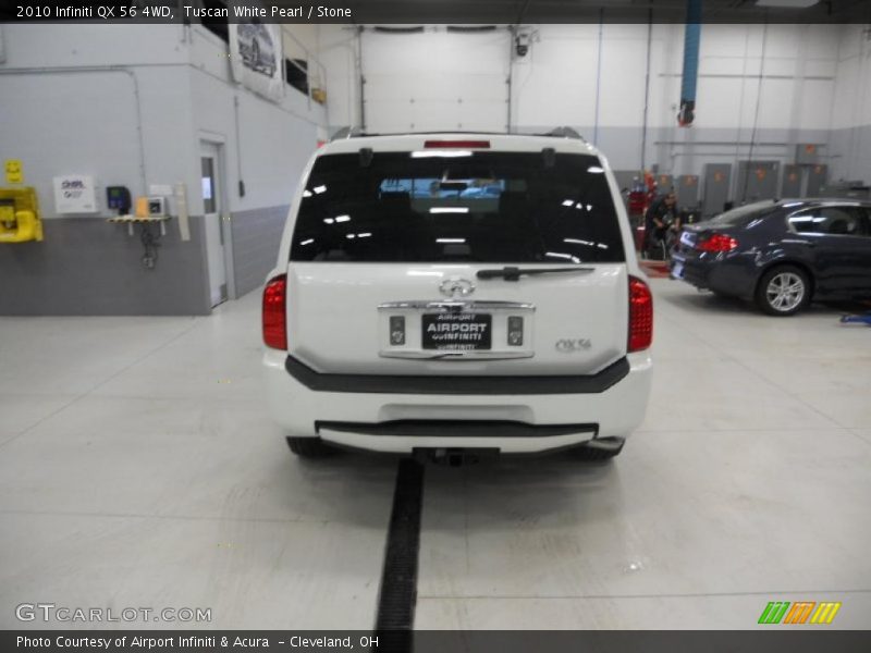 Tuscan White Pearl / Stone 2010 Infiniti QX 56 4WD