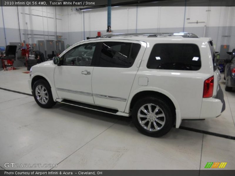Tuscan White Pearl / Stone 2010 Infiniti QX 56 4WD