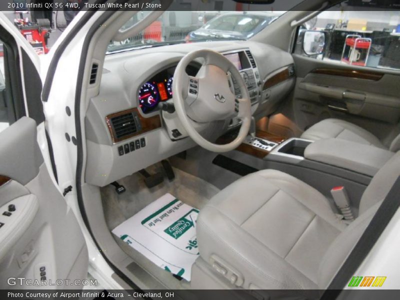 Tuscan White Pearl / Stone 2010 Infiniti QX 56 4WD