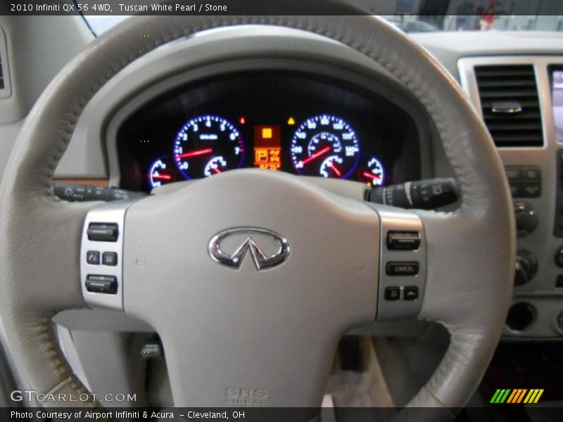 Tuscan White Pearl / Stone 2010 Infiniti QX 56 4WD
