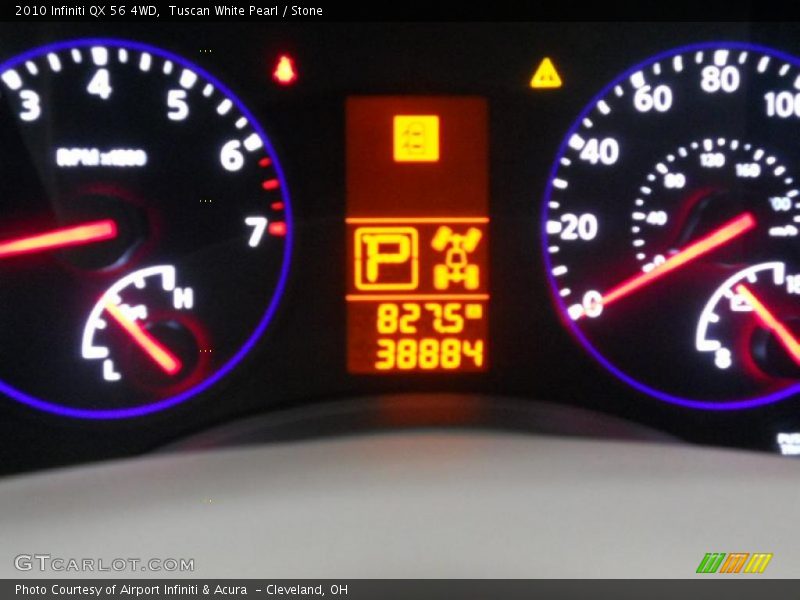 Tuscan White Pearl / Stone 2010 Infiniti QX 56 4WD