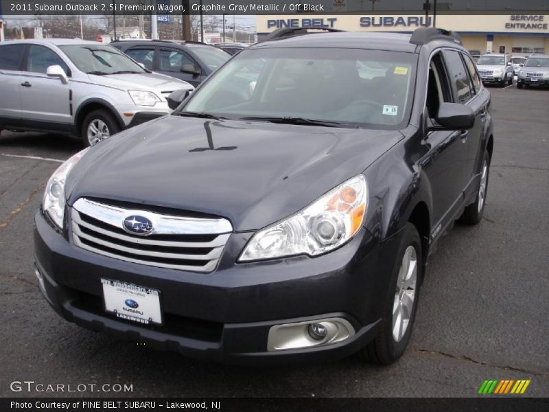 Graphite Gray Metallic / Off Black 2011 Subaru Outback 2.5i Premium Wagon