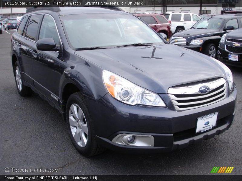 Graphite Gray Metallic / Off Black 2011 Subaru Outback 2.5i Premium Wagon