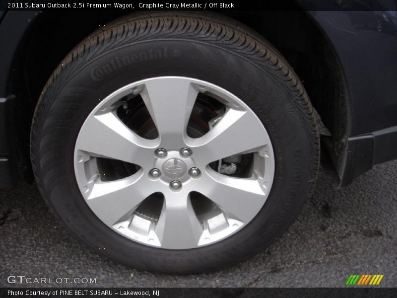 Graphite Gray Metallic / Off Black 2011 Subaru Outback 2.5i Premium Wagon
