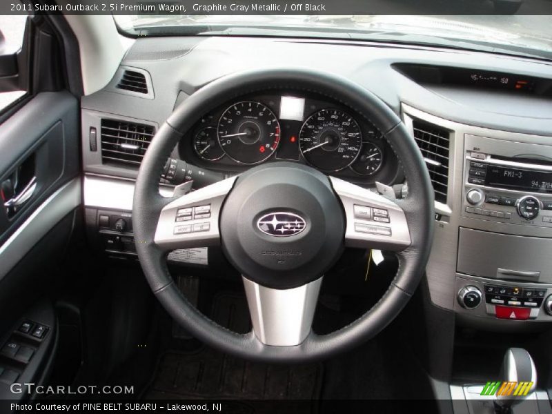 Graphite Gray Metallic / Off Black 2011 Subaru Outback 2.5i Premium Wagon