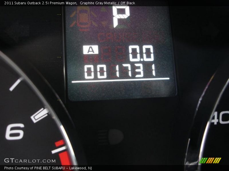 Graphite Gray Metallic / Off Black 2011 Subaru Outback 2.5i Premium Wagon