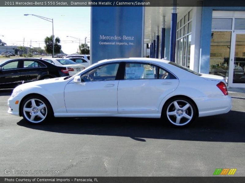 Diamond White Metallic / Cashmere/Savanah 2011 Mercedes-Benz S 550 Sedan