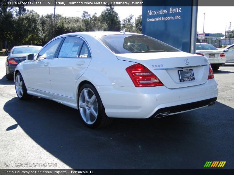 Diamond White Metallic / Cashmere/Savanah 2011 Mercedes-Benz S 550 Sedan