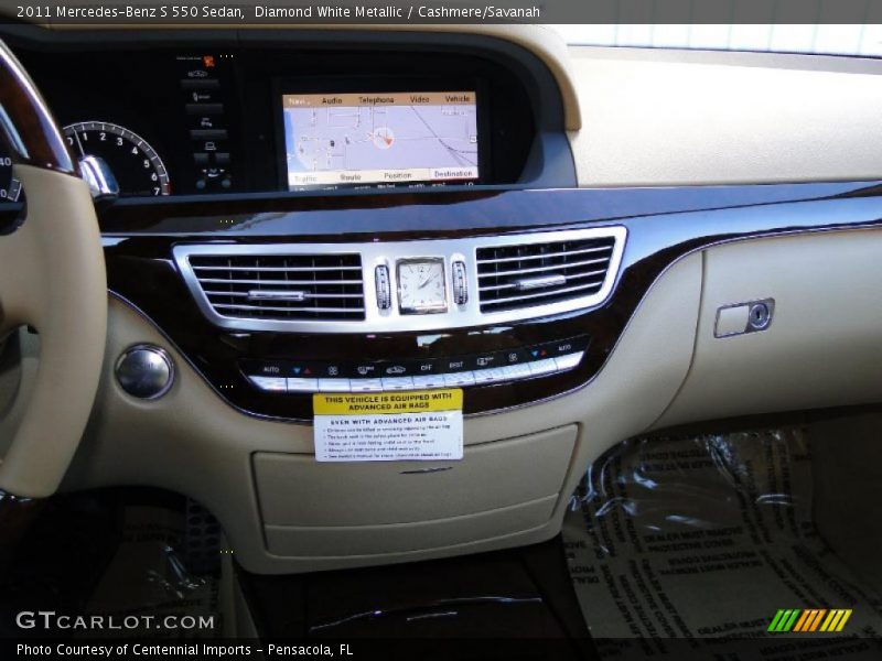 Diamond White Metallic / Cashmere/Savanah 2011 Mercedes-Benz S 550 Sedan