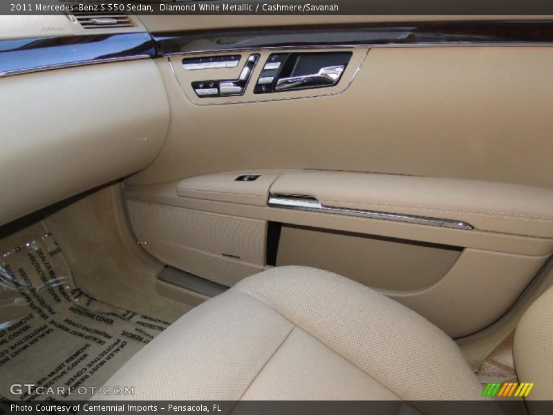 Diamond White Metallic / Cashmere/Savanah 2011 Mercedes-Benz S 550 Sedan