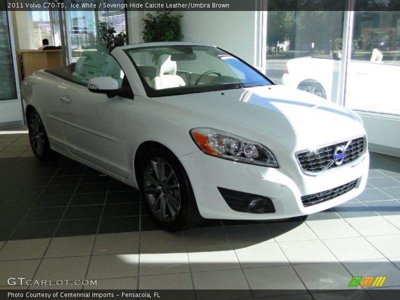 Ice White / Soverign Hide Calcite Leather/Umbra Brown 2011 Volvo C70 T5