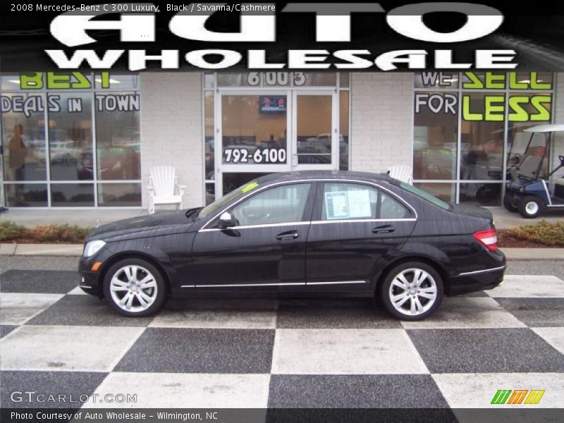 Black / Savanna/Cashmere 2008 Mercedes-Benz C 300 Luxury