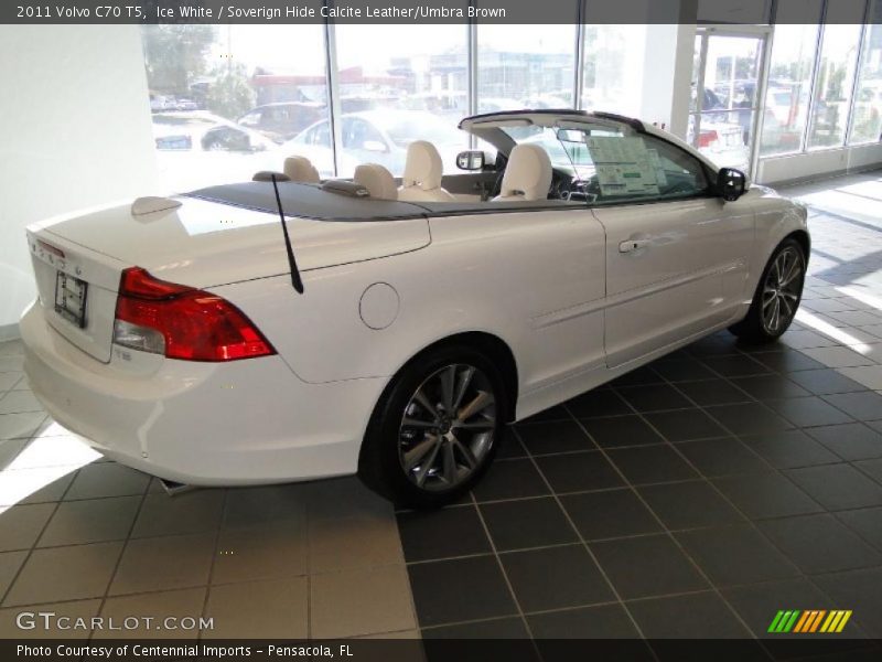 Ice White / Soverign Hide Calcite Leather/Umbra Brown 2011 Volvo C70 T5