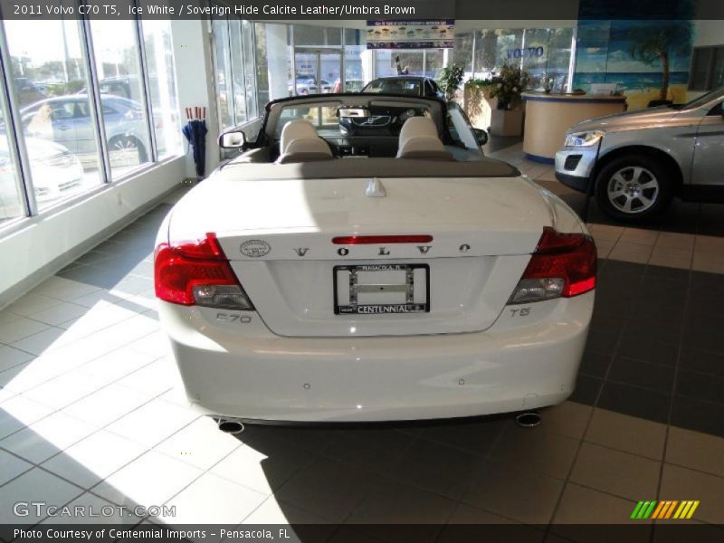Ice White / Soverign Hide Calcite Leather/Umbra Brown 2011 Volvo C70 T5
