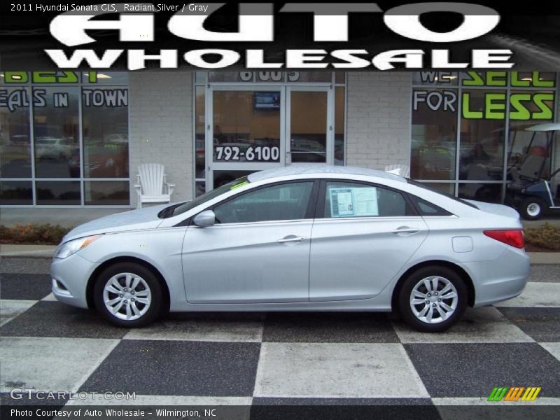 Radiant Silver / Gray 2011 Hyundai Sonata GLS