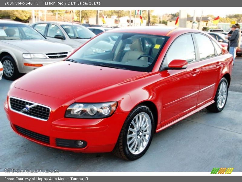 Passion Red / Dark Beige/Quartz 2006 Volvo S40 T5