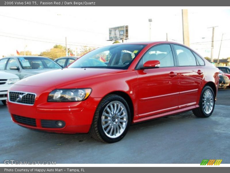 Passion Red / Dark Beige/Quartz 2006 Volvo S40 T5