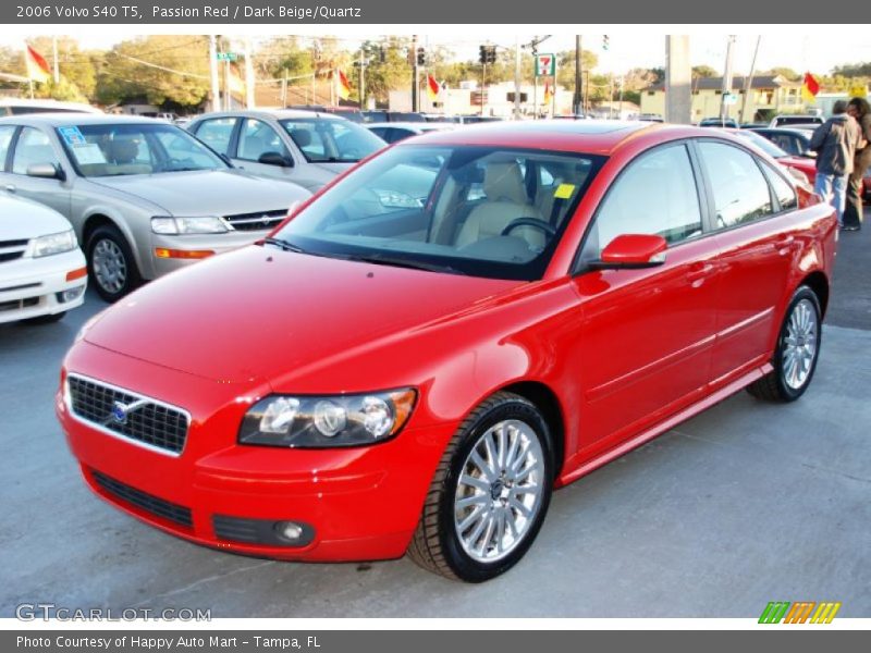 Passion Red / Dark Beige/Quartz 2006 Volvo S40 T5