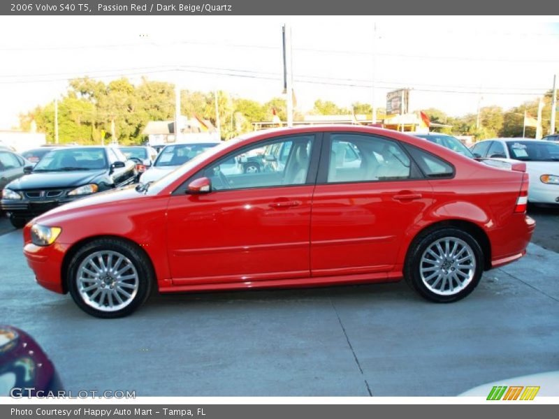 Passion Red / Dark Beige/Quartz 2006 Volvo S40 T5