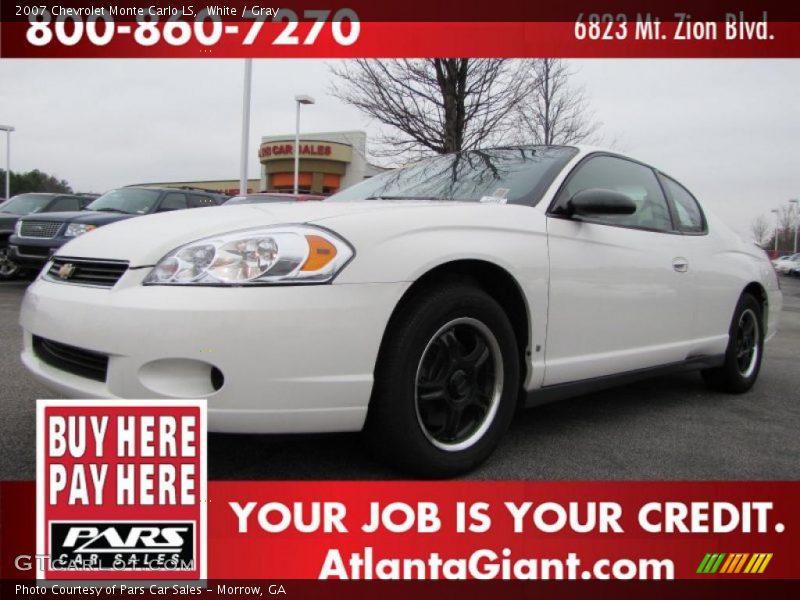 White / Gray 2007 Chevrolet Monte Carlo LS