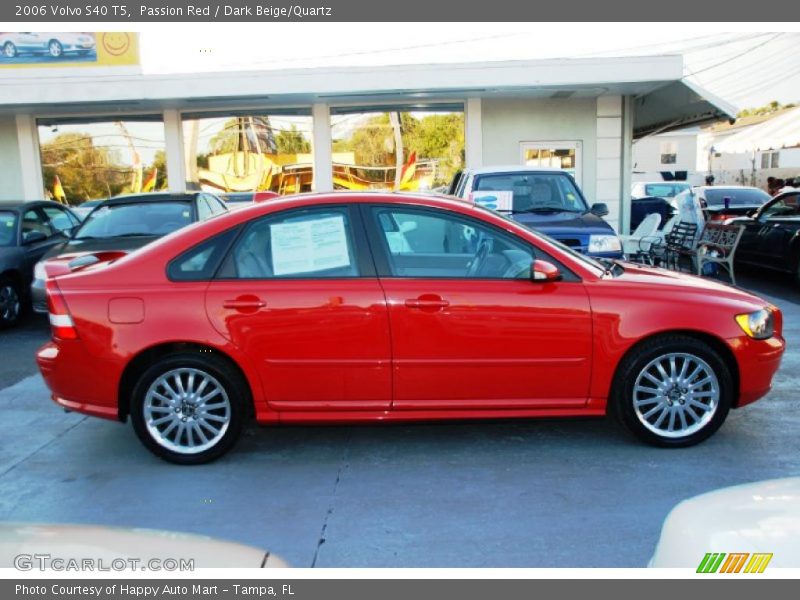 Passion Red / Dark Beige/Quartz 2006 Volvo S40 T5