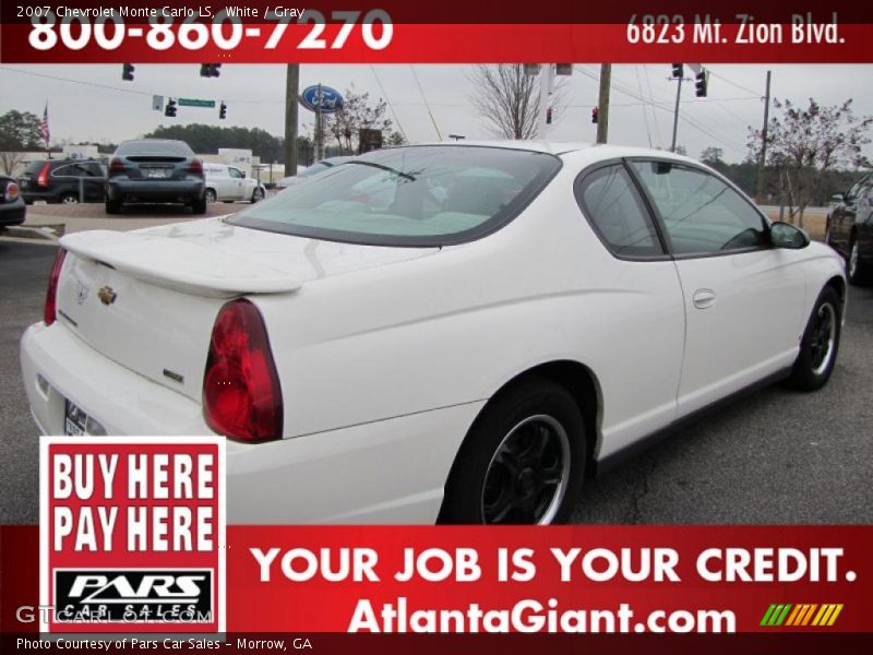 White / Gray 2007 Chevrolet Monte Carlo LS