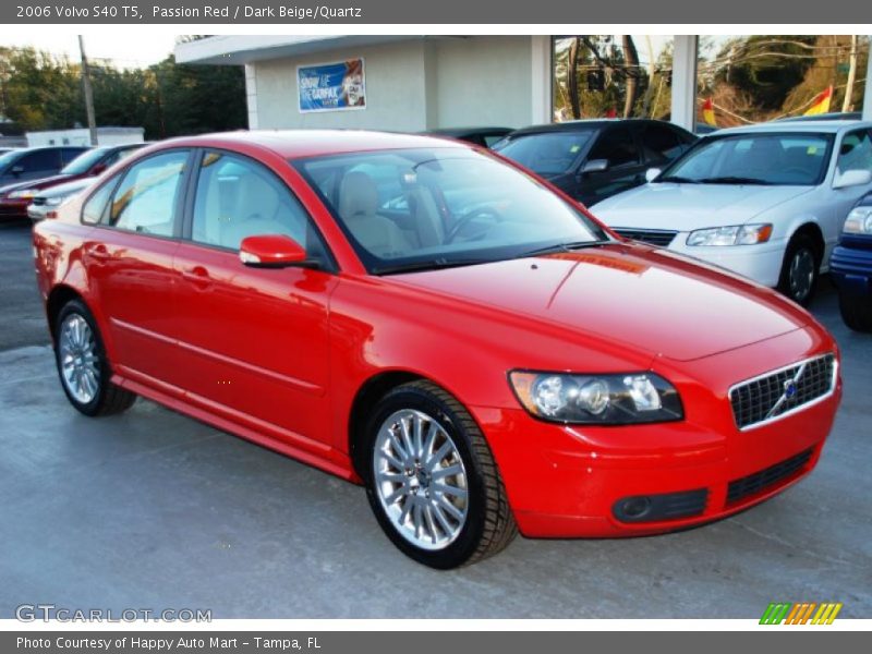 Passion Red / Dark Beige/Quartz 2006 Volvo S40 T5