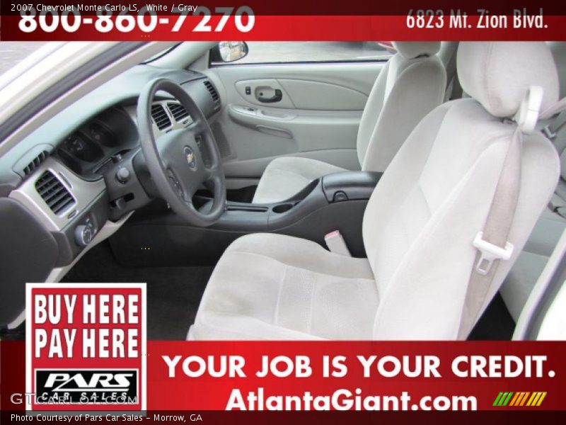 White / Gray 2007 Chevrolet Monte Carlo LS