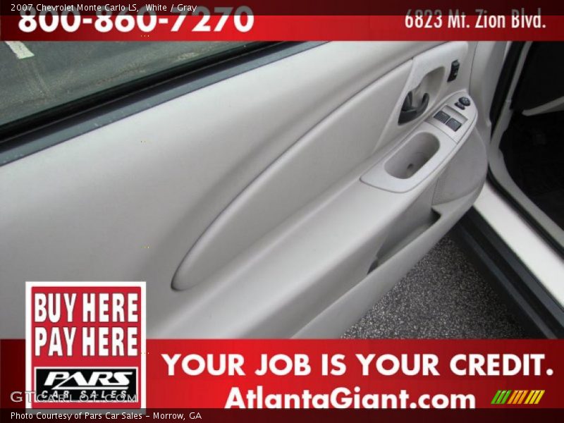 White / Gray 2007 Chevrolet Monte Carlo LS