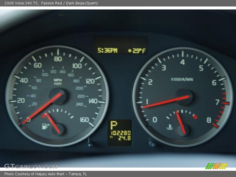 Passion Red / Dark Beige/Quartz 2006 Volvo S40 T5