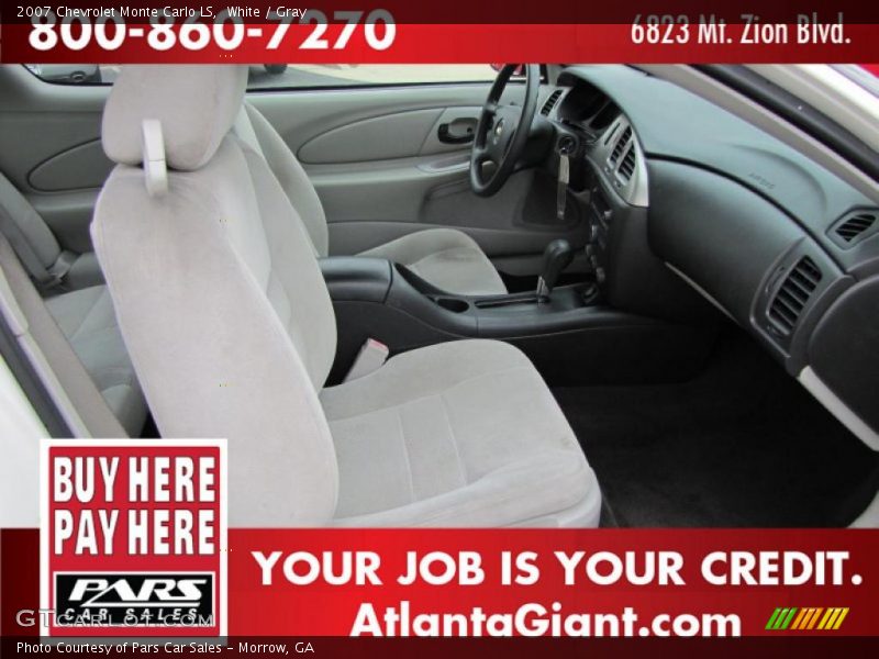 White / Gray 2007 Chevrolet Monte Carlo LS