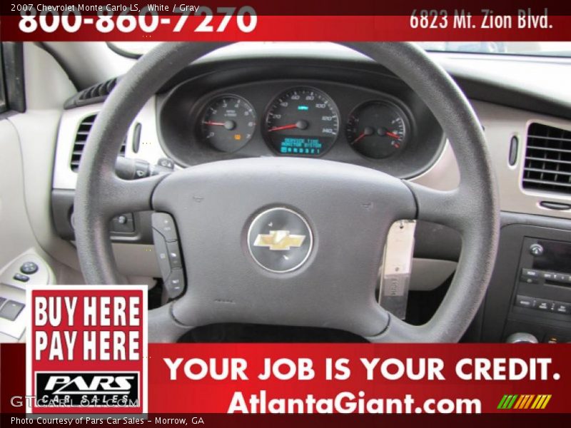 White / Gray 2007 Chevrolet Monte Carlo LS