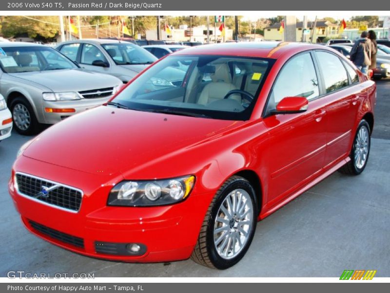 Passion Red / Dark Beige/Quartz 2006 Volvo S40 T5