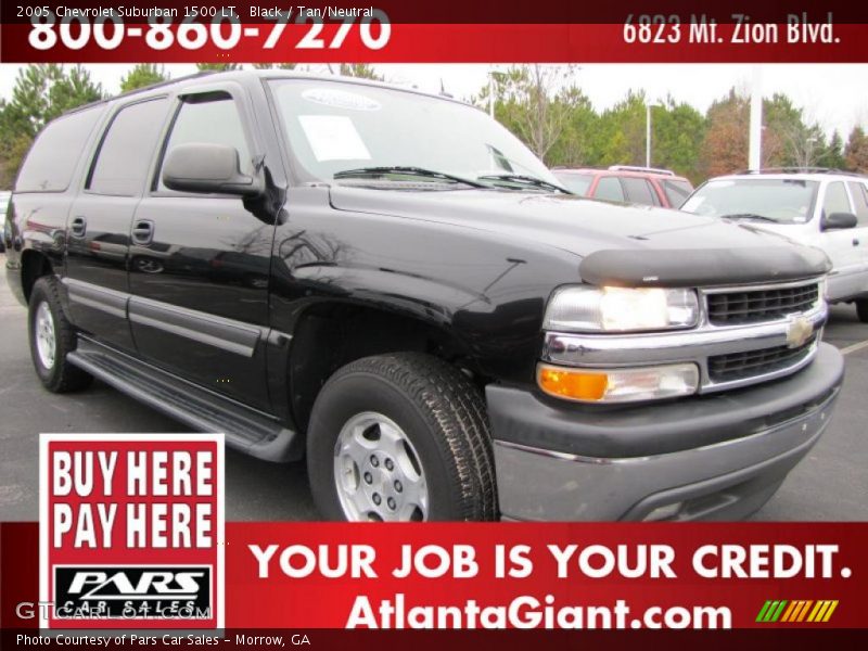Black / Tan/Neutral 2005 Chevrolet Suburban 1500 LT