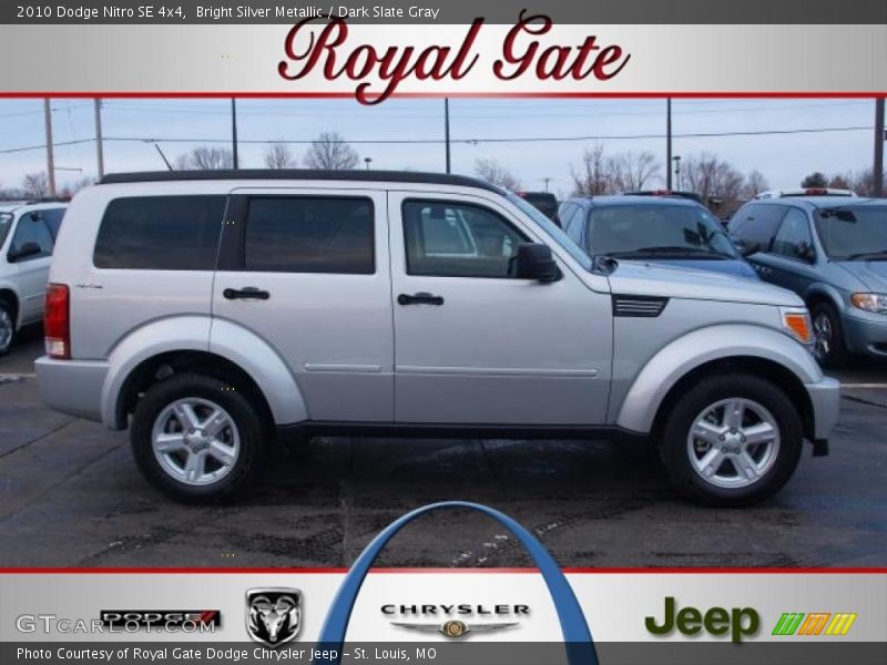 Bright Silver Metallic / Dark Slate Gray 2010 Dodge Nitro SE 4x4
