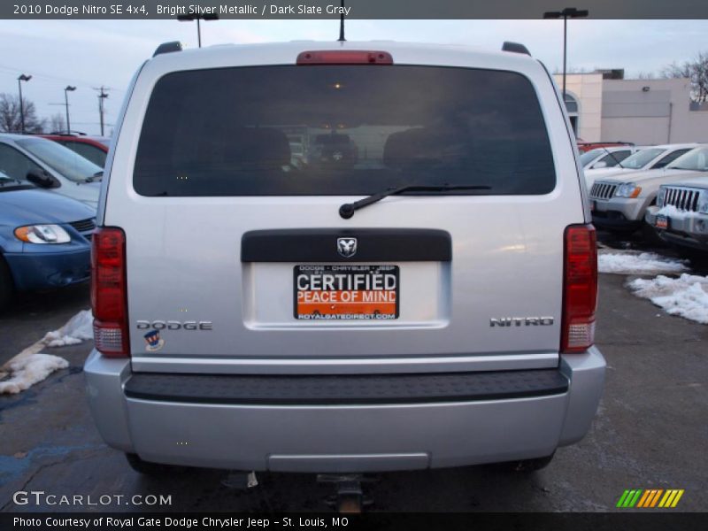 Bright Silver Metallic / Dark Slate Gray 2010 Dodge Nitro SE 4x4