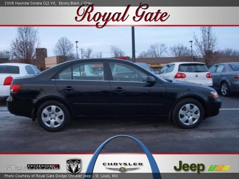 Ebony Black / Gray 2008 Hyundai Sonata GLS V6