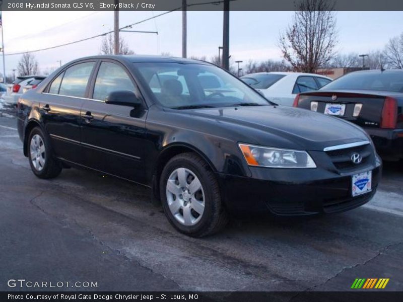 Ebony Black / Gray 2008 Hyundai Sonata GLS V6
