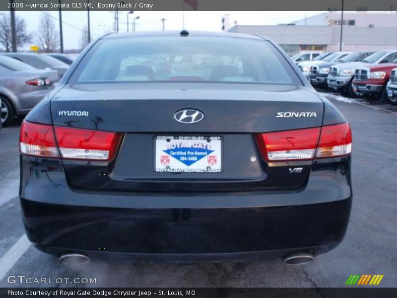 Ebony Black / Gray 2008 Hyundai Sonata GLS V6