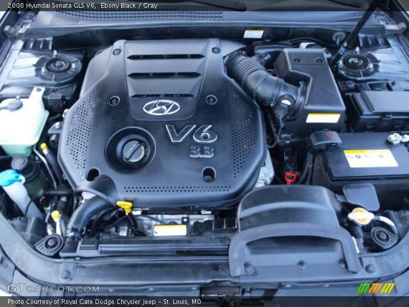Ebony Black / Gray 2008 Hyundai Sonata GLS V6
