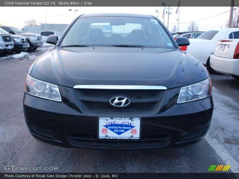 Ebony Black / Gray 2008 Hyundai Sonata GLS V6