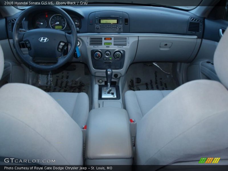 Ebony Black / Gray 2008 Hyundai Sonata GLS V6