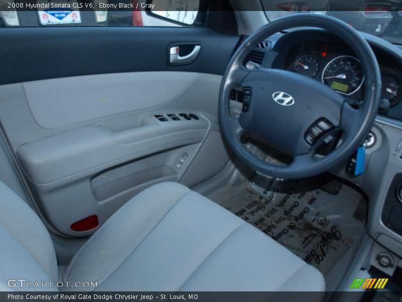 Ebony Black / Gray 2008 Hyundai Sonata GLS V6