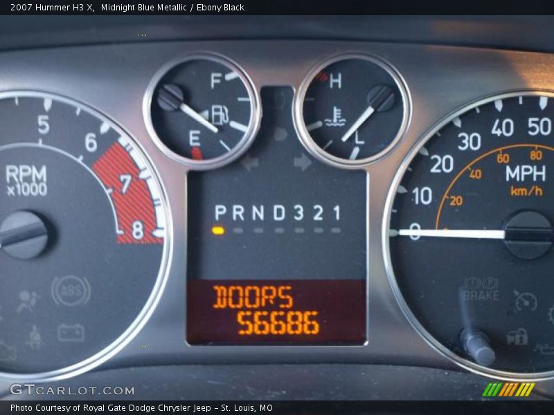 Midnight Blue Metallic / Ebony Black 2007 Hummer H3 X