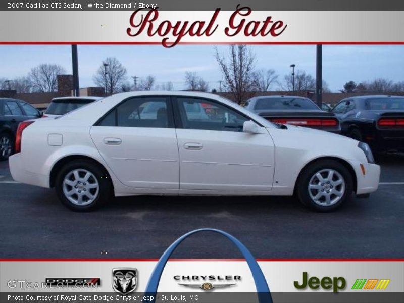 White Diamond / Ebony 2007 Cadillac CTS Sedan