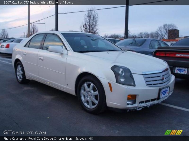 White Diamond / Ebony 2007 Cadillac CTS Sedan